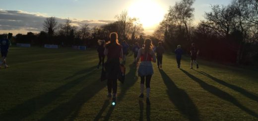 Runners of the 2016 beginners group run into the sun